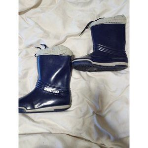 Lacrosse Blue Rubber Insulated Rain Snow Boots Youth Toddler Size 13